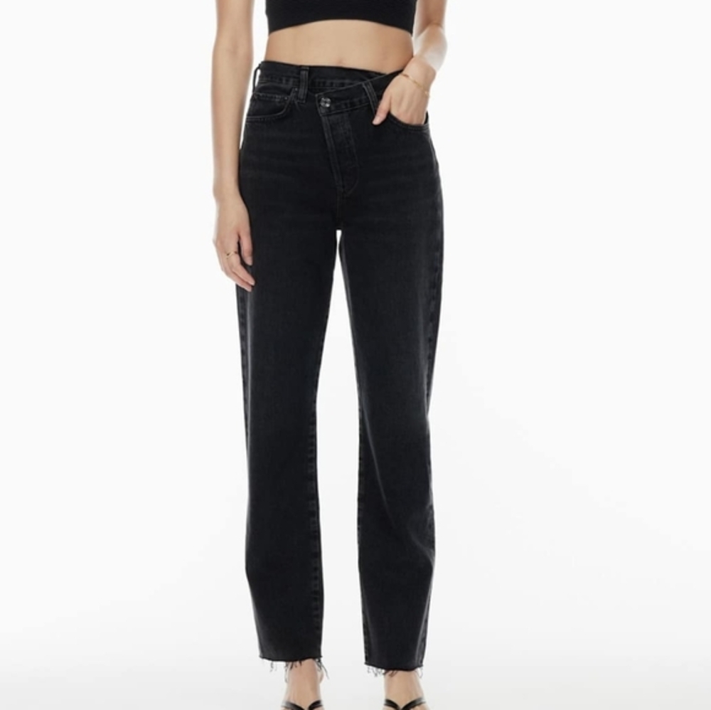 Agolde Women's Straight Leg cross cross jeans